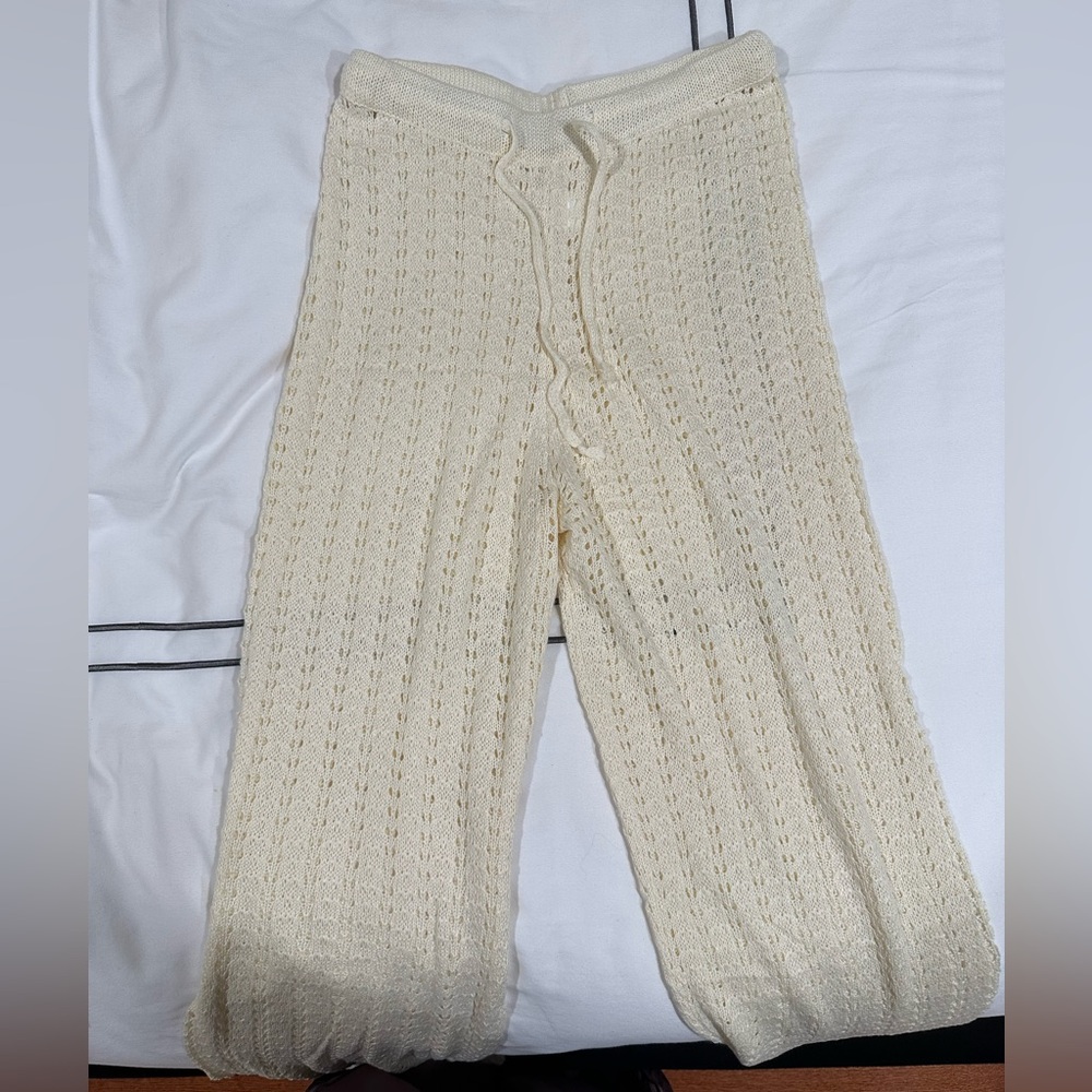 Crotchet Knit 2 Piece Swimsuit Coverup